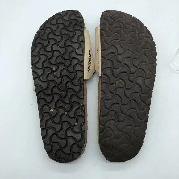 Birkenstock Madrid BirkoFlor Sandals Slides Shiny Ivory 40 Womens US 9 Narrow - Picture 10 of 11